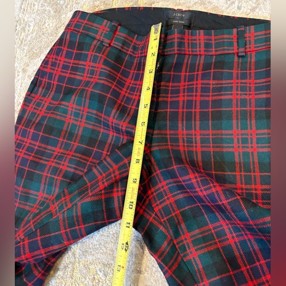 J. Crew Cafe Capri Wool Red Tartan Pant size 4 - Picture 8 of 11